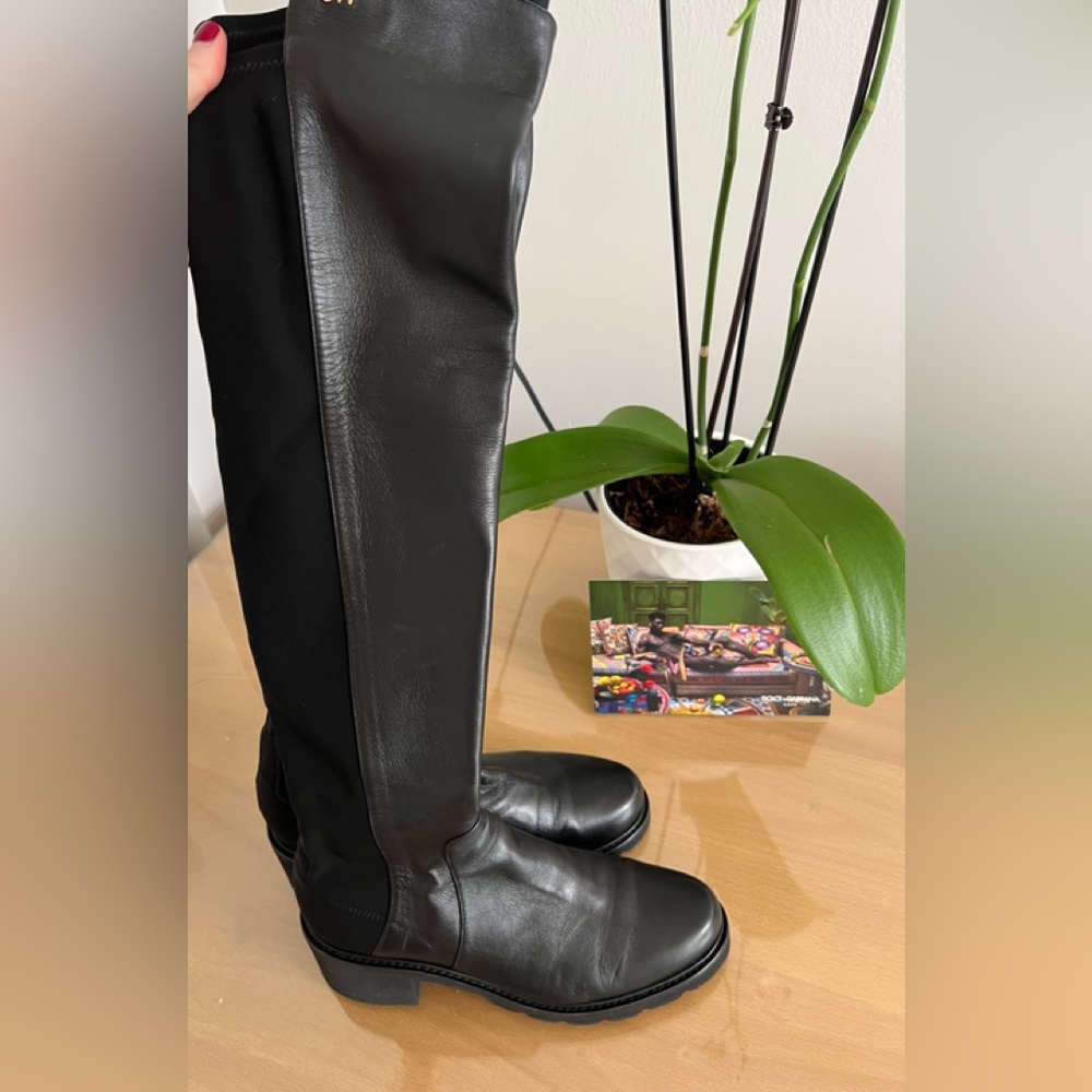 Stuart Weitzman boots, leather, heel 2 " Perfect condition and quality.
